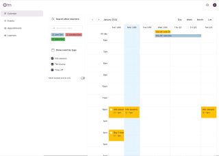A screen where user view their schedules