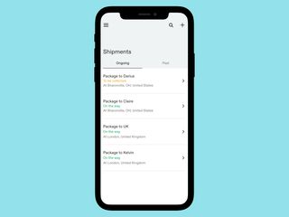 UI of the tracking list