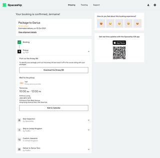 demo of booking summary